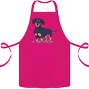Dachshund Dog Cotton Apron 100% Organic Pink