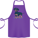 Dachshund Dog Cotton Apron 100% Organic Purple