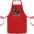 Dachshund Dog Cotton Apron 100% Organic Red