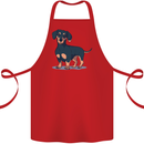 Dachshund Dog Cotton Apron 100% Organic Red