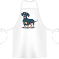 Dachshund Dog Cotton Apron 100% Organic White