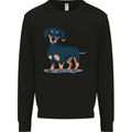 Dachshund Dog Kids Sweatshirt Jumper Black