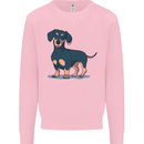 Dachshund Dog Kids Sweatshirt Jumper Light Pink
