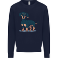 Dachshund Dog Kids Sweatshirt Jumper Navy Blue