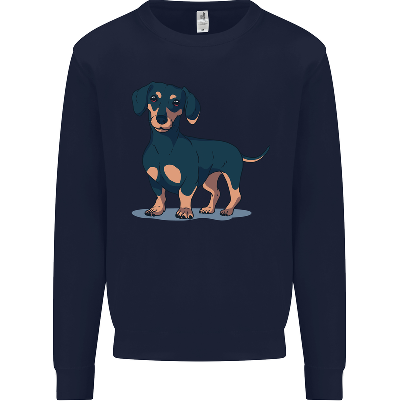 Dachshund Dog Kids Sweatshirt Jumper Navy Blue