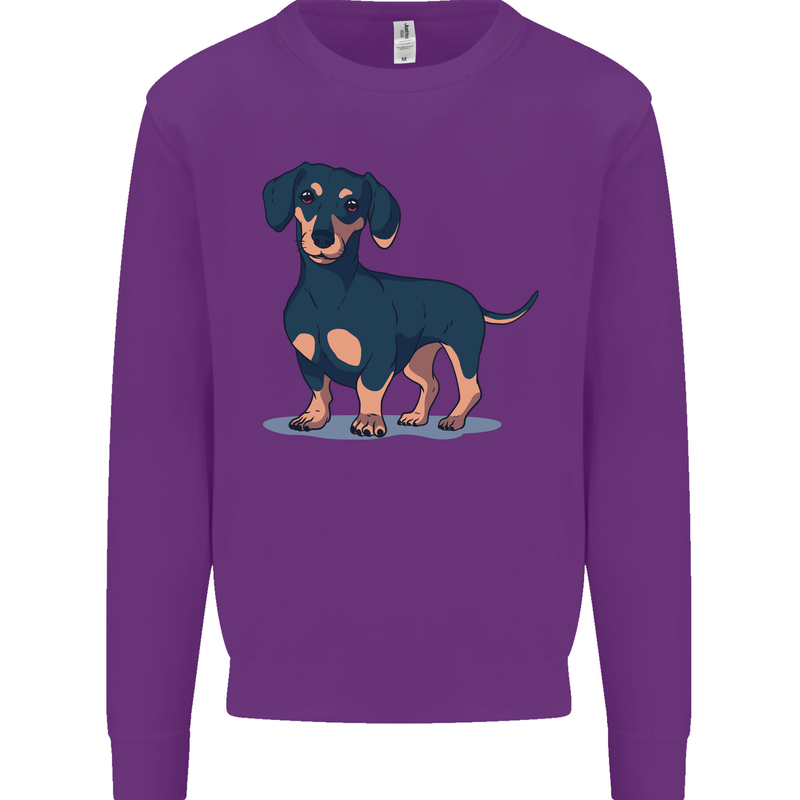 Dachshund Dog Kids Sweatshirt Jumper Purple