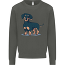 Dachshund Dog Kids Sweatshirt Jumper Storm Grey