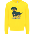 Dachshund Dog Kids Sweatshirt Jumper Yellow