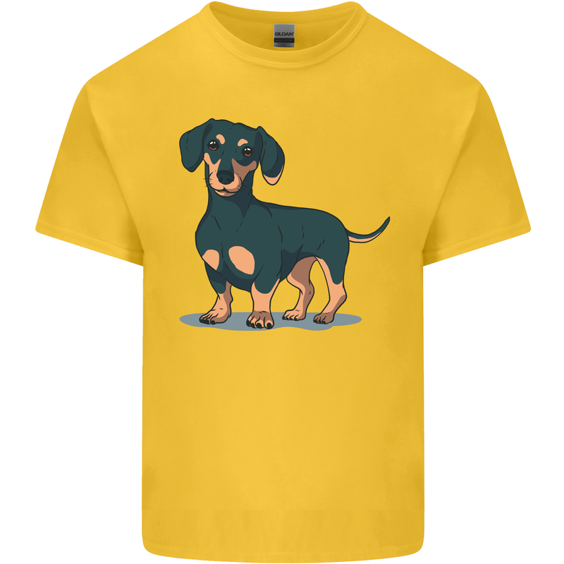 Dachshund Dog Kids T-Shirt Childrens Yellow