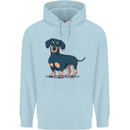 Dachshund Dog Mens 80% Cotton Hoodie Light Blue