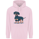 Dachshund Dog Mens 80% Cotton Hoodie Light Pink