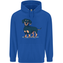 Dachshund Dog Mens 80% Cotton Hoodie Royal Blue