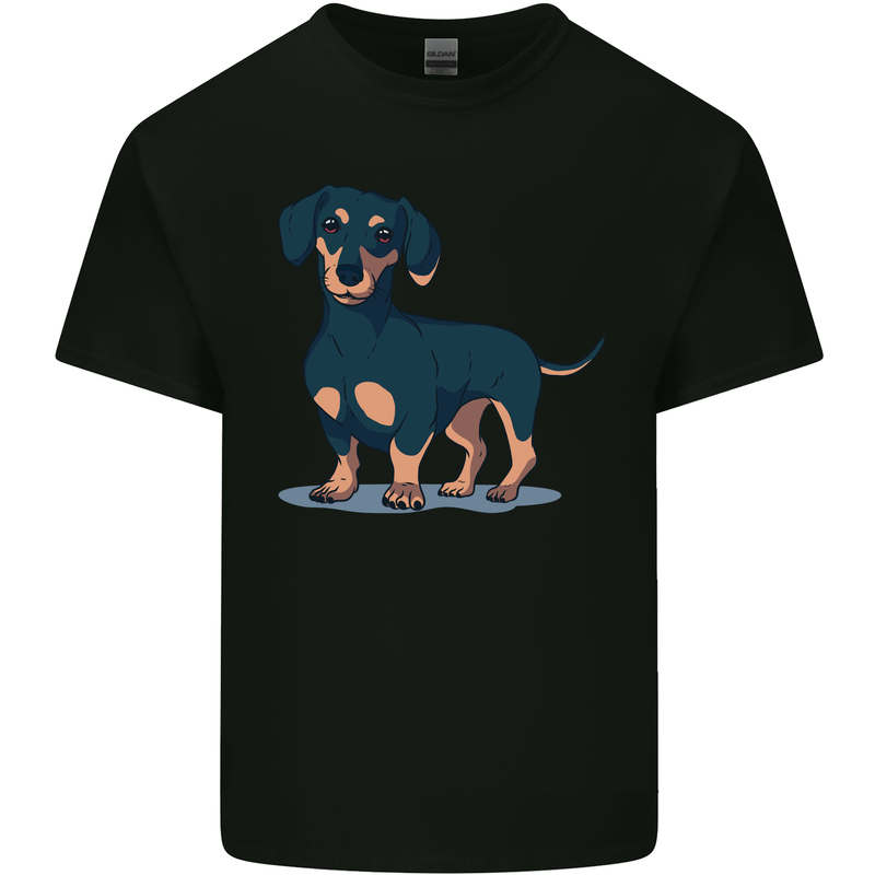 Dachshund Dog Mens Cotton T-Shirt Tee Top Black