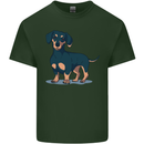 Dachshund Dog Mens Cotton T-Shirt Tee Top Forest Green