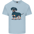 Dachshund Dog Mens Cotton T-Shirt Tee Top Light Blue