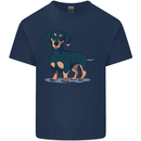 Dachshund Dog Mens Cotton T-Shirt Tee Top Navy Blue