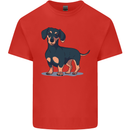 Dachshund Dog Mens Cotton T-Shirt Tee Top Red