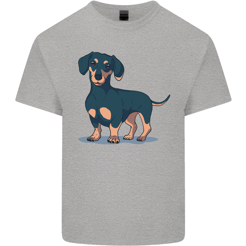 Dachshund Dog Mens Cotton T-Shirt Tee Top Sports Grey