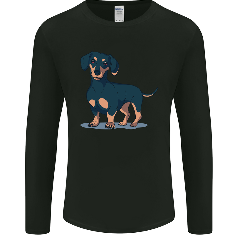 Dachshund Dog Mens Long Sleeve T-Shirt Black