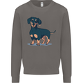 Dachshund Dog Mens Sweatshirt Jumper Charcoal