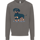 Dachshund Dog Mens Sweatshirt Jumper Charcoal