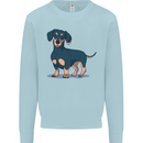 Dachshund Dog Mens Sweatshirt Jumper Light Blue