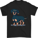 Dachshund Dog Mens T-Shirt 100% Cotton Black