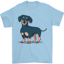 Dachshund Dog Mens T-Shirt 100% Cotton Light Blue