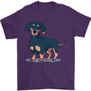 Dachshund Dog Mens T-Shirt 100% Cotton Purple