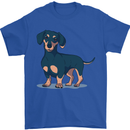 Dachshund Dog Mens T-Shirt 100% Cotton Royal Blue
