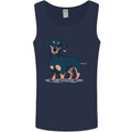 Dachshund Dog Mens Vest Tank Top Navy Blue