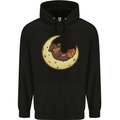 Dachshund Dog Moon Childrens Kids Hoodie Black