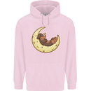 Dachshund Dog Moon Childrens Kids Hoodie Light Pink