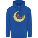 Dachshund Dog Moon Childrens Kids Hoodie Royal Blue