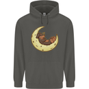 Dachshund Dog Moon Childrens Kids Hoodie Storm Grey
