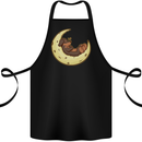 Dachshund Dog Moon Cotton Apron 100% Organic Black