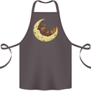 Dachshund Dog Moon Cotton Apron 100% Organic Dark Grey