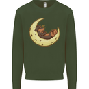 Dachshund Dog Moon Kids Sweatshirt Jumper Forest Green
