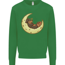 Dachshund Dog Moon Kids Sweatshirt Jumper Irish Green