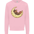 Dachshund Dog Moon Kids Sweatshirt Jumper Light Pink