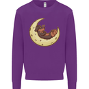 Dachshund Dog Moon Kids Sweatshirt Jumper Purple
