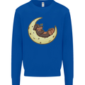 Dachshund Dog Moon Kids Sweatshirt Jumper Royal Blue