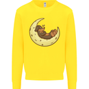 Dachshund Dog Moon Kids Sweatshirt Jumper Yellow
