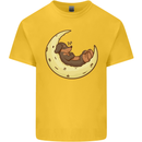 Dachshund Dog Moon Kids T-Shirt Childrens Yellow