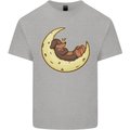 Dachshund Dog Moon Mens Cotton T-Shirt Tee Top Sports Grey