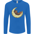Dachshund Dog Moon Mens Long Sleeve T-Shirt Royal Blue