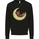 Dachshund Dog Moon Mens Sweatshirt Jumper Black
