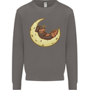 Dachshund Dog Moon Mens Sweatshirt Jumper Charcoal