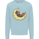 Dachshund Dog Moon Mens Sweatshirt Jumper Light Blue