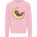 Dachshund Dog Moon Mens Sweatshirt Jumper Light Pink